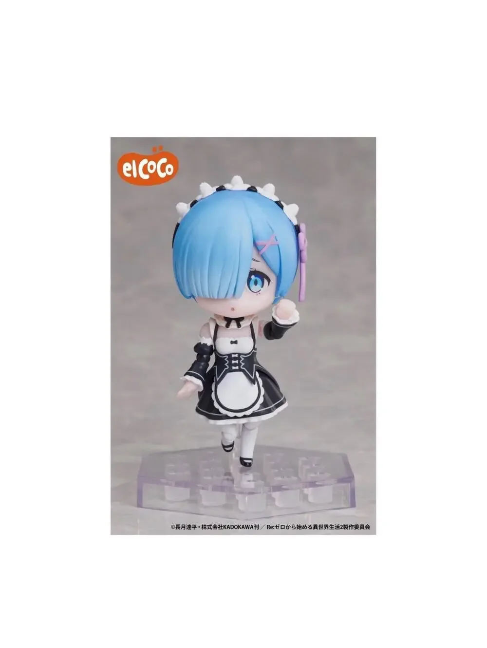 elCOCO Re:Zero Rem DFORM+ Action Figure 9cm NIB Chibi Maid Figure US Seller